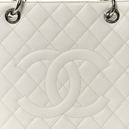 Chanel Caviar Quilted Grand Shopping Tote GST White 8 of 11
