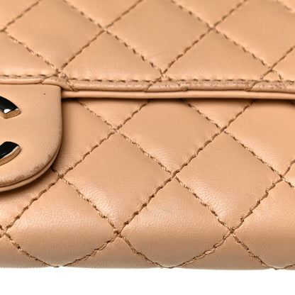 Chanel Lambskin Quilted Chain Clutch Flap Beige 15 of 20