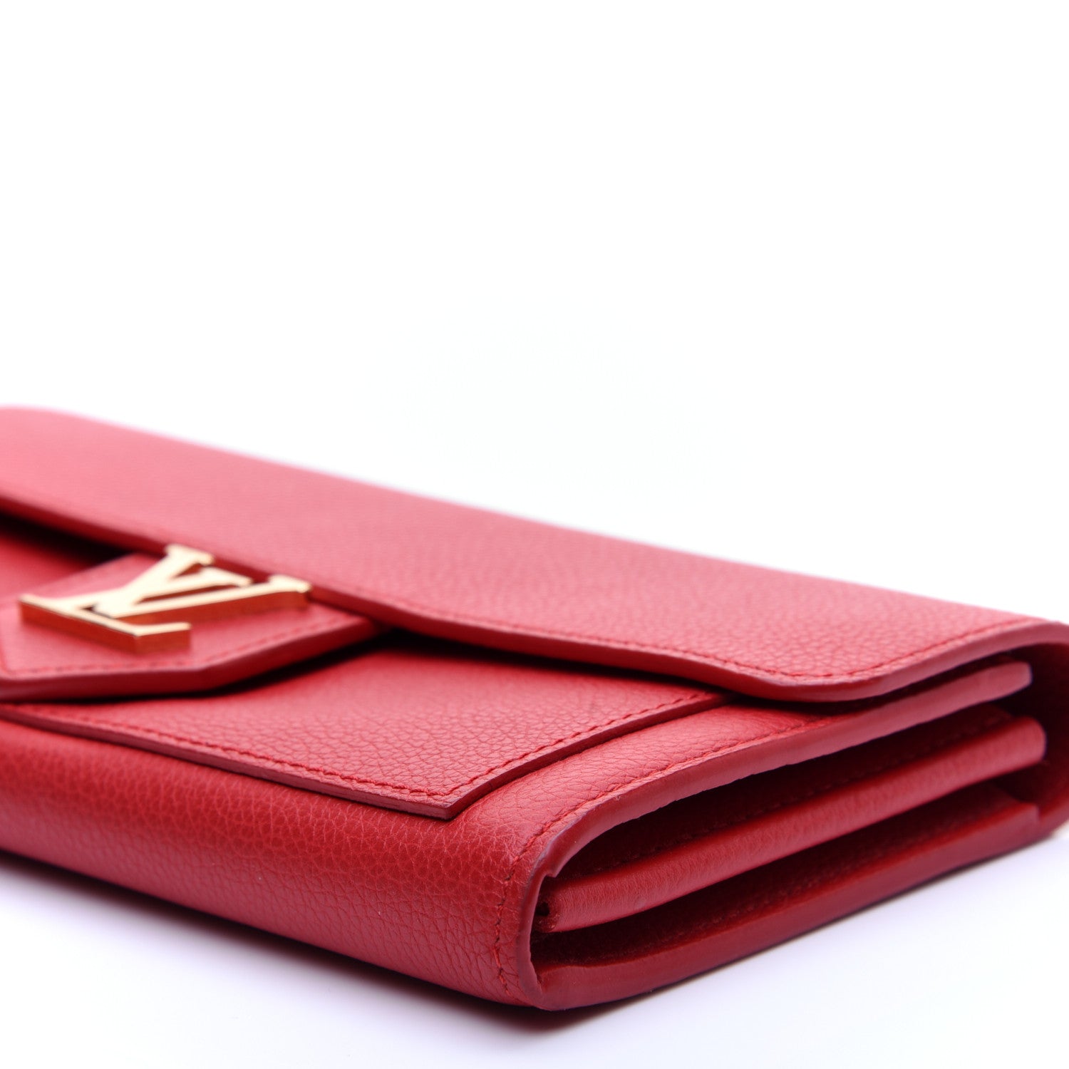 Louis Vuitton Calfskin Lockme Wallet Dahlia 7 of 11