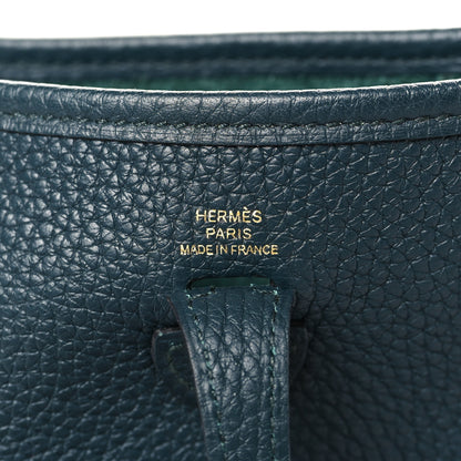 Hermes Taurillon Clemence Amazone Evelyne TPM Vert Cypress 6 of 9