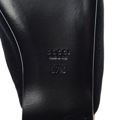 Gucci Velvet Crystal Snake Embroidered Womens Slippers 37.5 Black 6 of 11
