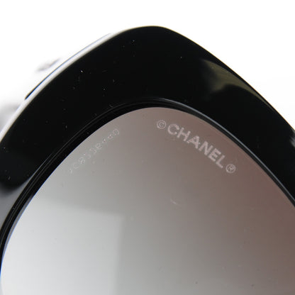 Chanel Freshwater Cultured Pearl Cat Eye Sunglasses 6038H Black 7 of 8