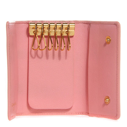 Chanel Grained Calfskin CC Button 6 Key Holder Pink 5 of 8