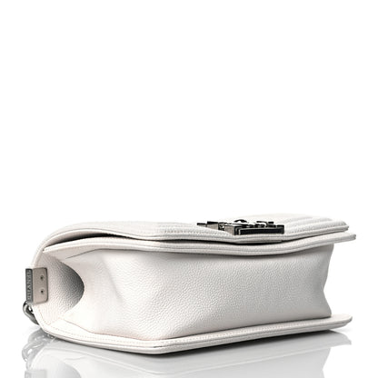 Chanel Caviar Quilted Small Boy Flap White 3 of 10