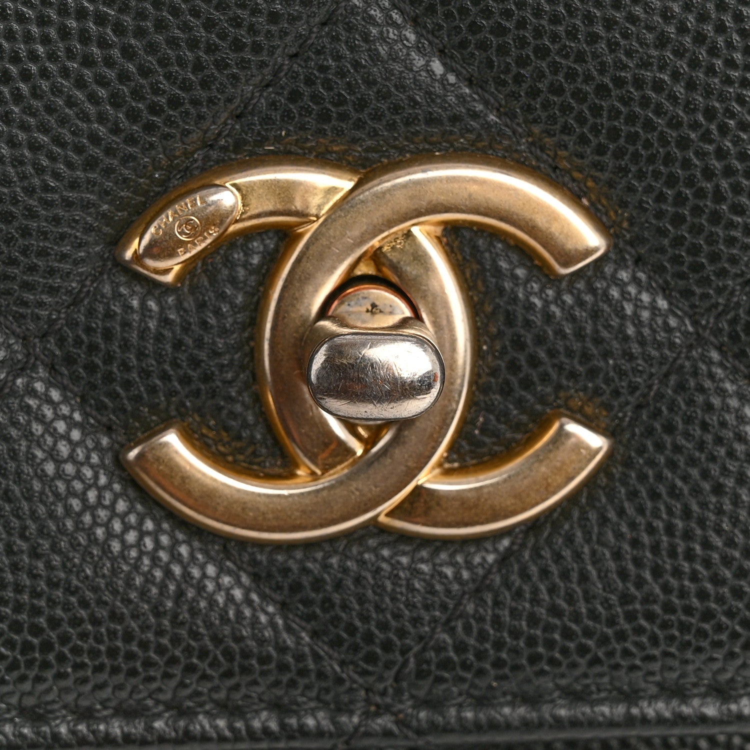 Chanel Caviar Quilted Chain Frame Flap Black 11 of 13