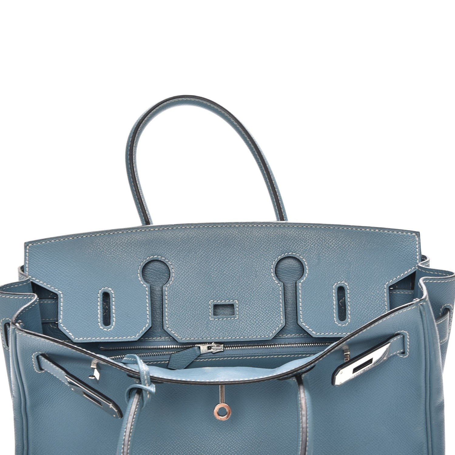 Hermes Epsom Birkin 30 Blue Jean 8 of 34
