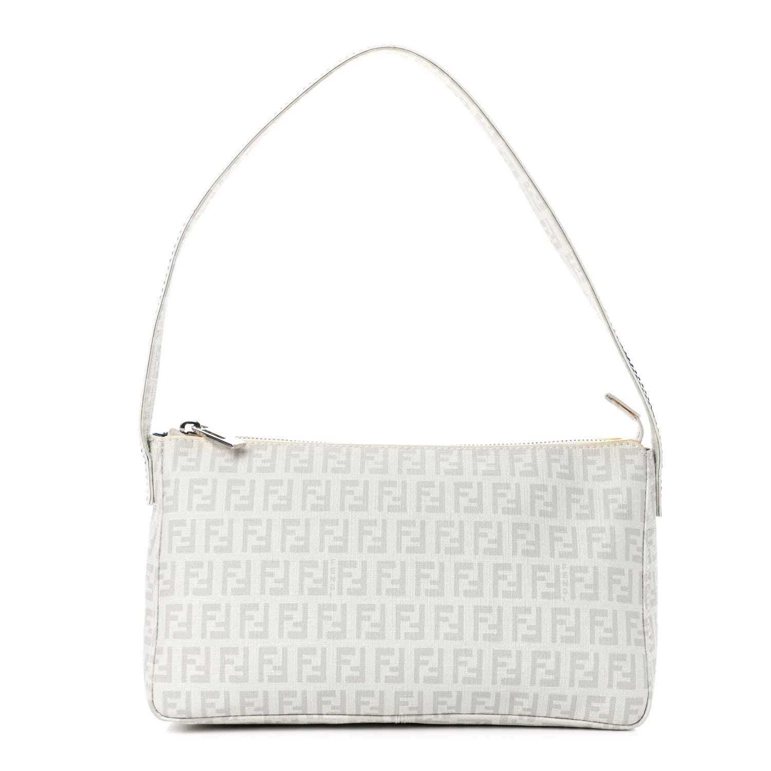 Fendi Zucchino Spalmati Pochette White Blue 1 of 5