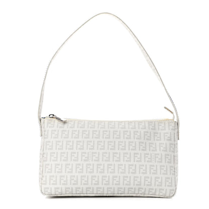 Fendi Zucchino Spalmati Pochette White Blue 1 of 5