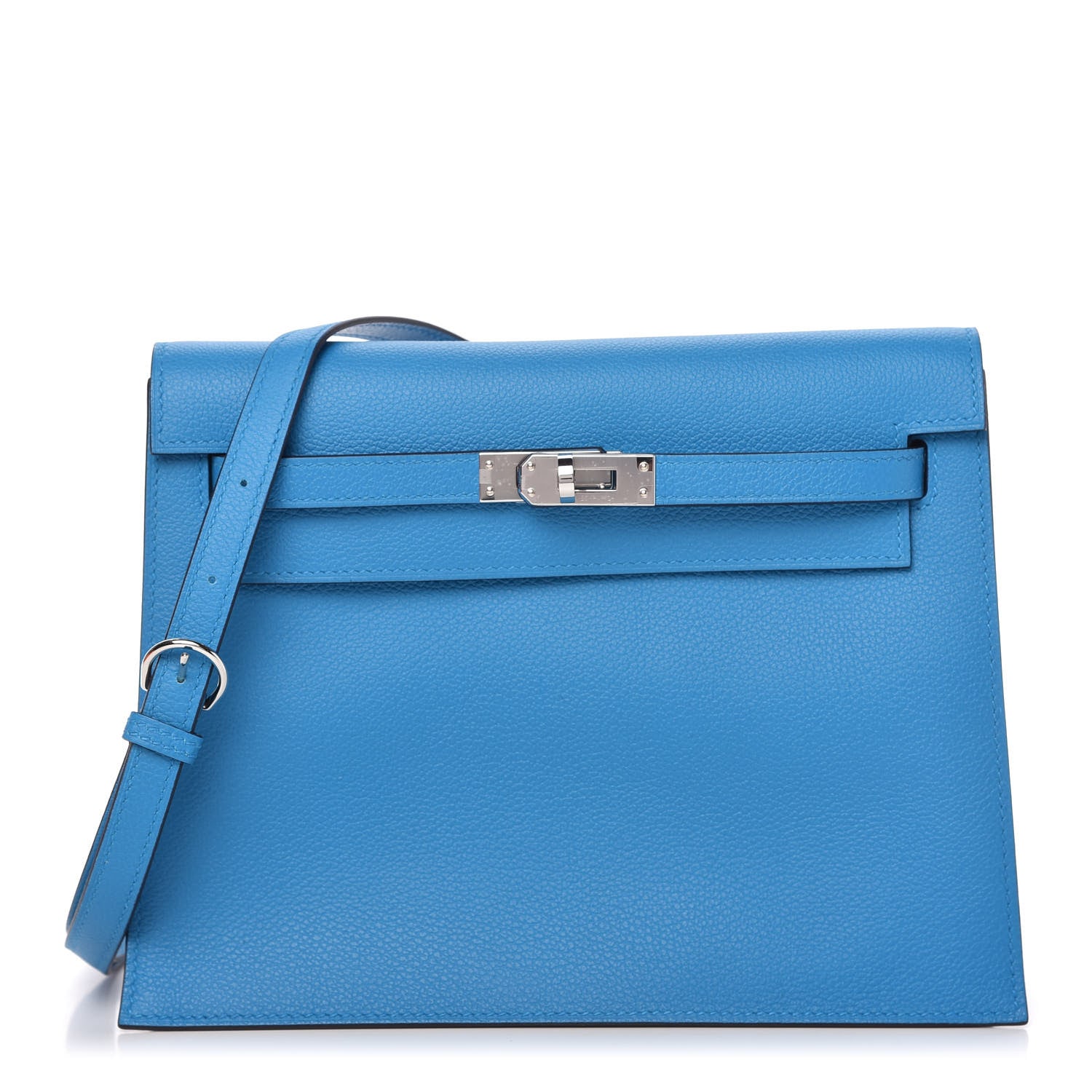 Hermes Evercolor Verso Kelly Danse II Belt Bag Bleu Frida Rose Mexico 1 of 8