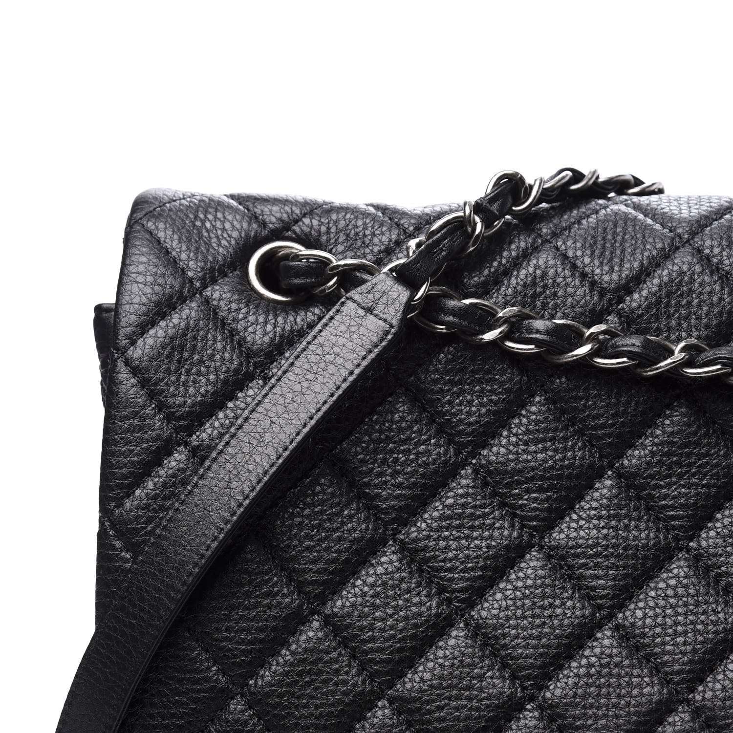 Chanel Calfskin Quilted XXL Travel Flap Bag Black 11 of 11