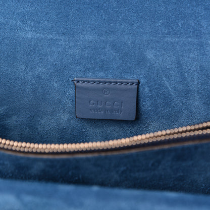 Gucci GG Supreme Monogram Blooms Small Dionysus Shoulder Bag Beige Navy Vintage Blue 6 of 14