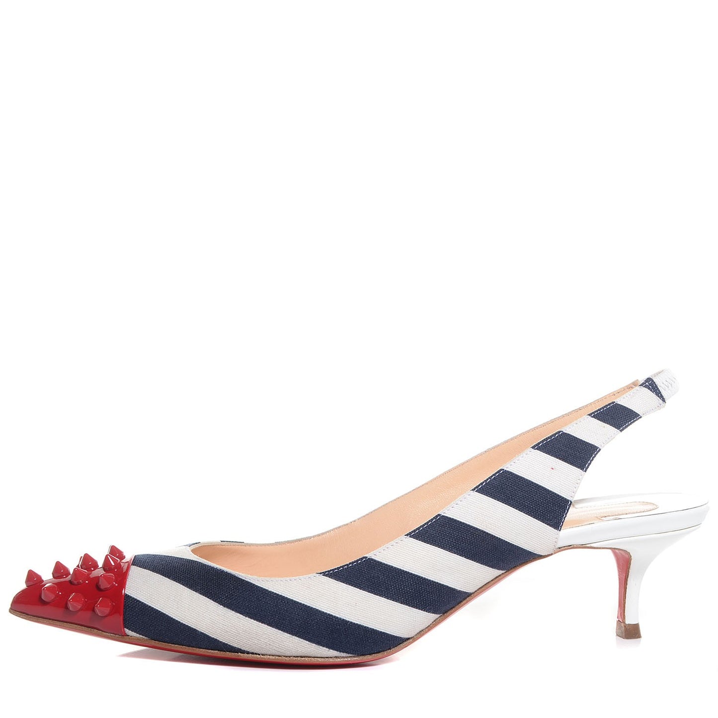 Patent Geo Sling 45 Pumps 38 Navy White