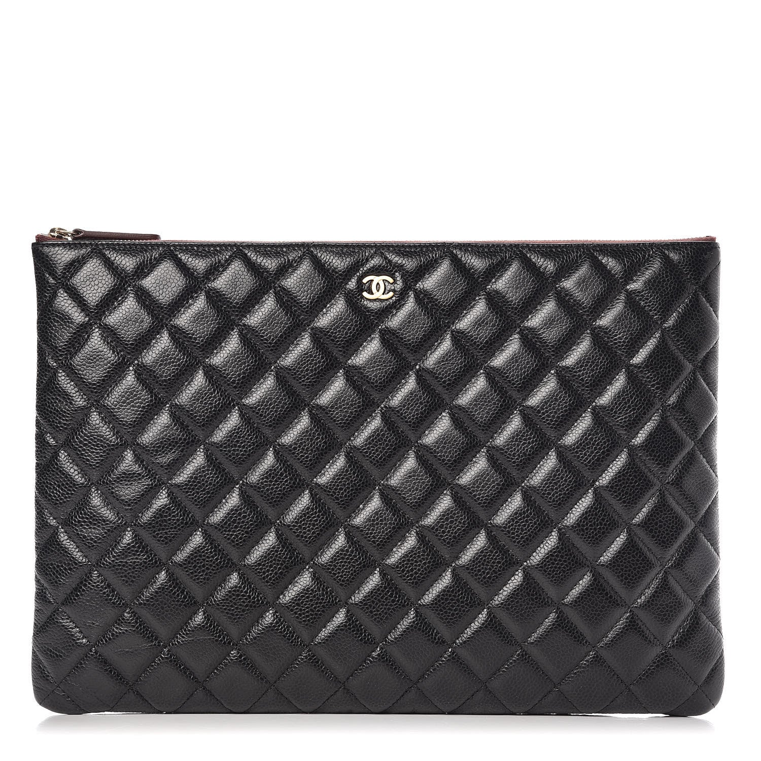 Chanel Caviar Quilted Large Cosmetic Case Black 1 of 9