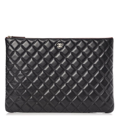 Chanel Caviar Quilted Large Cosmetic Case Black 1 of 9