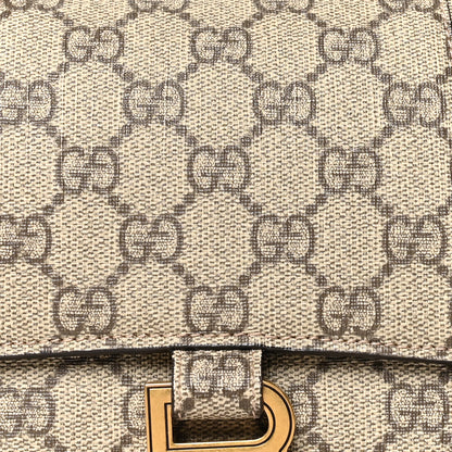 Balenciaga X GUCCI GG Supreme Monogram Small Hourglass Top Handle Bag Beige Ebony 8 of 11
