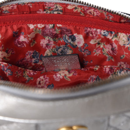 Gucci Laminated Nappa Web Trapuntata Small GG Shoulder Bag Argento 9 of 10