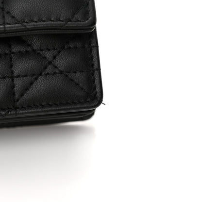 Christian Dior Lambskin Lady Dior Top Handle Clutch Black 11 of 11