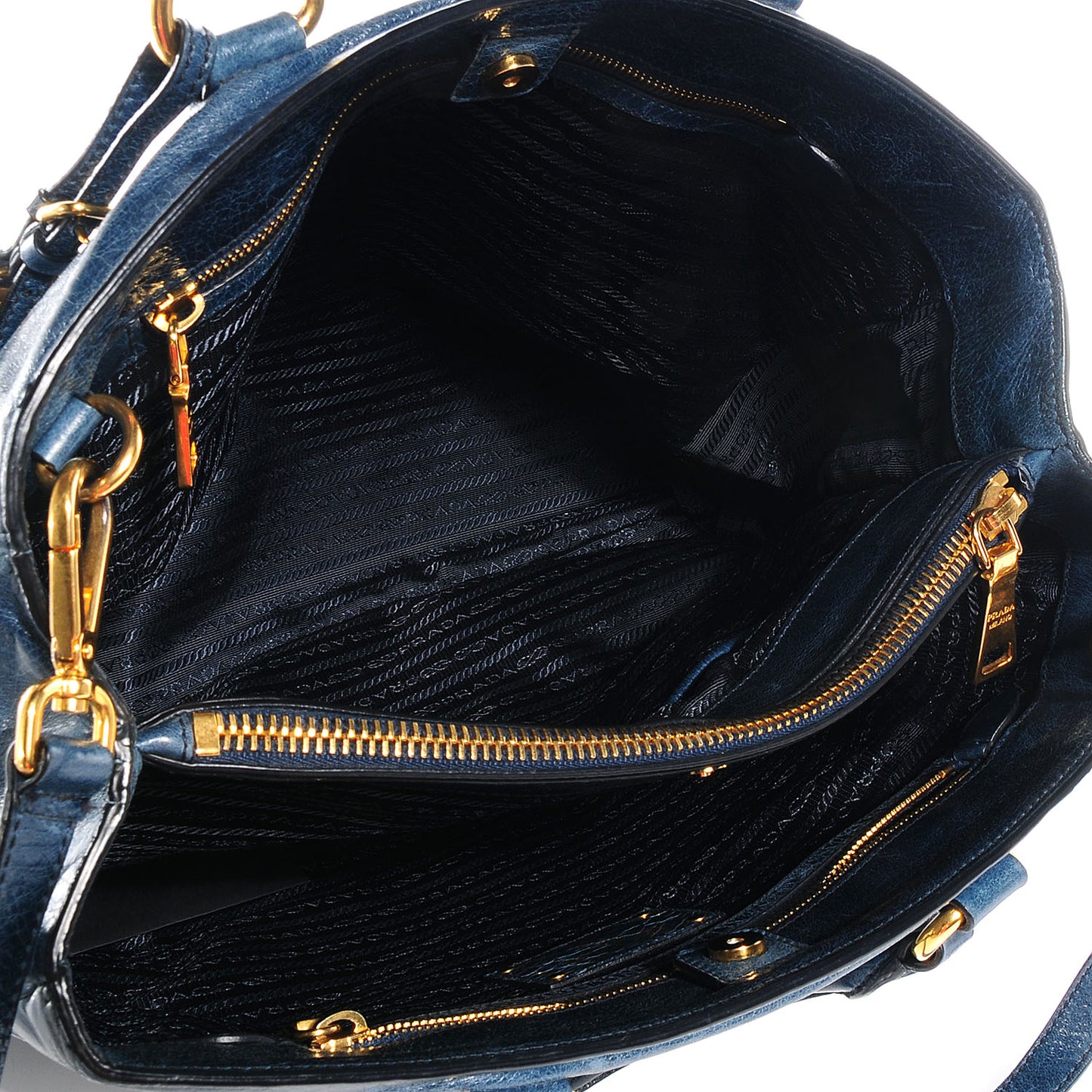 Vitello Shine Tote Denim