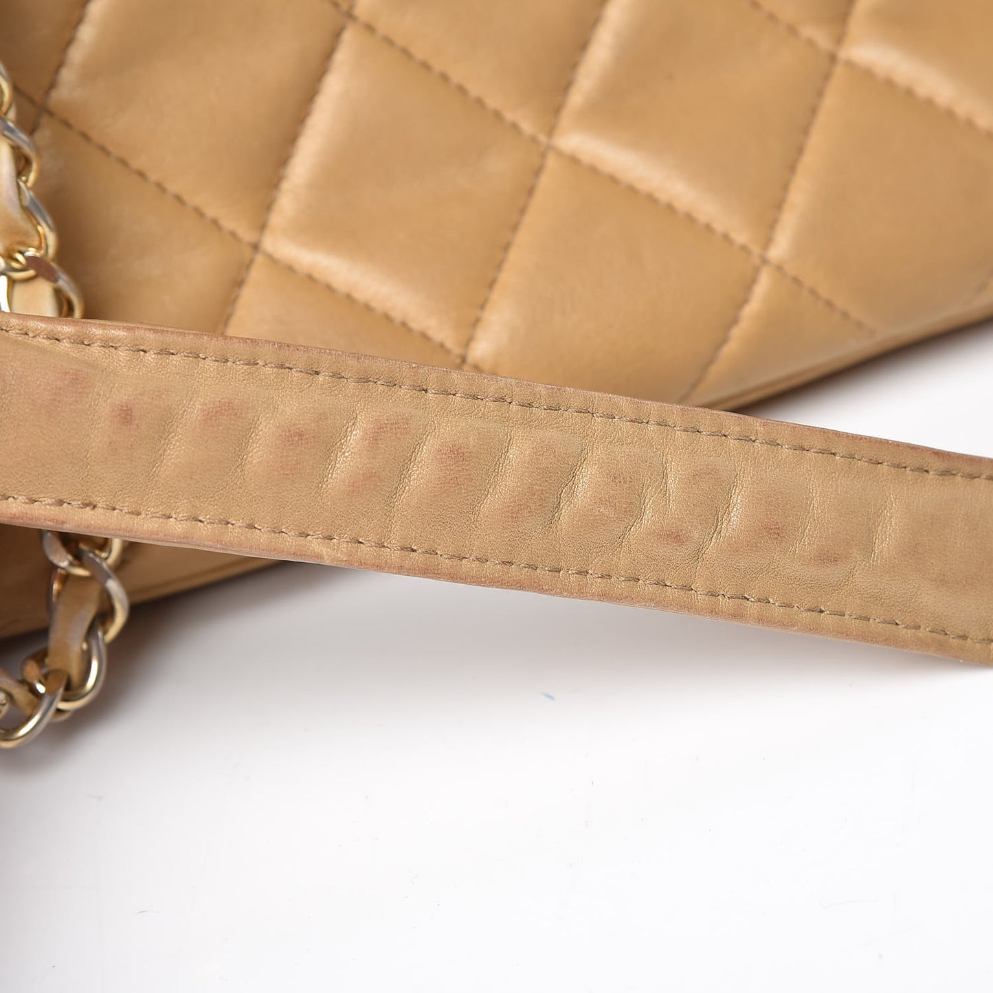 Lambskin Quilted Tote Beige