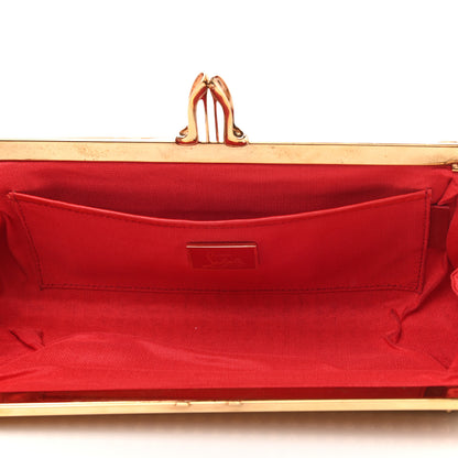 Christian Louboutin Patent Spikes Miss Loubi Chain Clutch Red 5 of 7