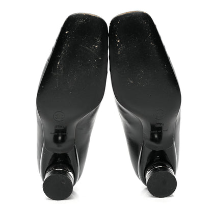 Chanel Lambskin Patent Pumps 38.5 Black 5 of 10