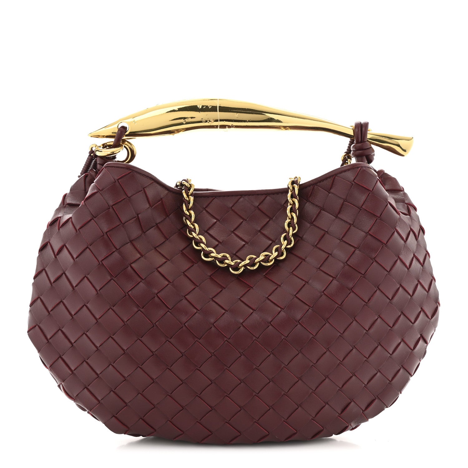 Bottega Veneta Nappa Intrecciato Sardine With Chain Bag Barolo 1 of 10