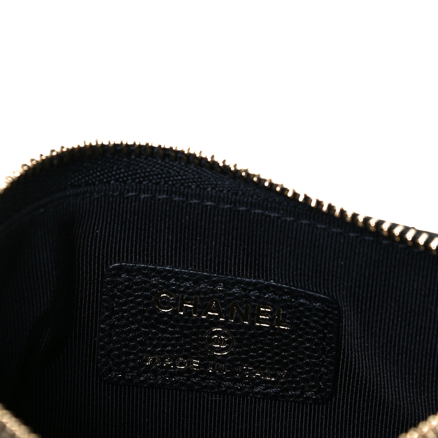 Caviar Quilted Small Cosmetic Case Black