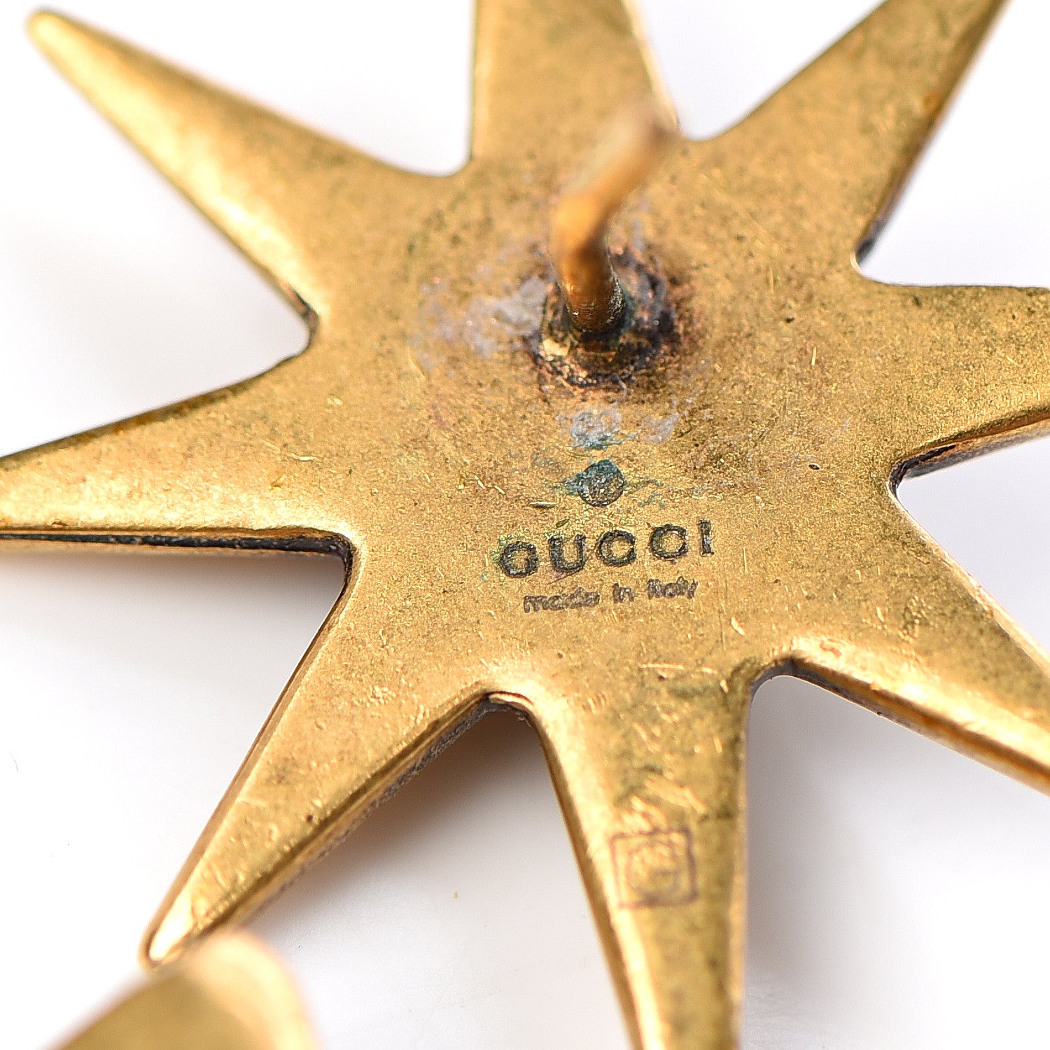 Gucci Gold Crystal Loved Single Earrings Multi 5 of 5