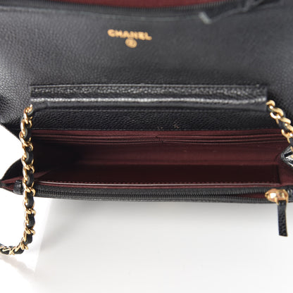 Chanel Caviar Quilted Wallet On Chain WOC Black 5 of 12