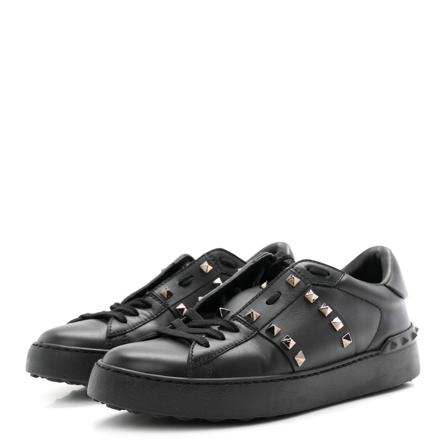 Valentino Garavani Calfskin Rockstud Untitled Open Sneakers 39