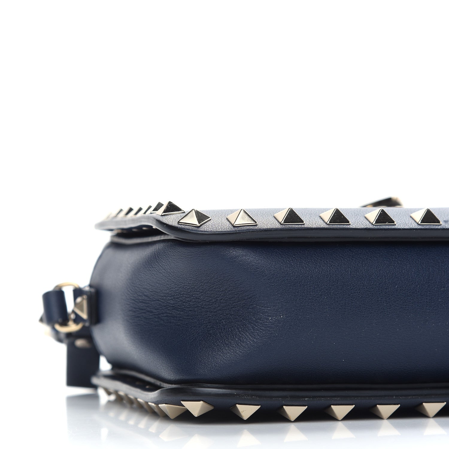 Valentino Garavani Calfskin Rockstud Flip Lock Camera Crossbody Bag Marine 5 of 8