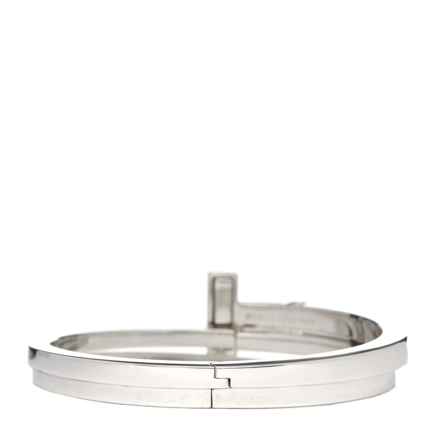 Tiffany Sterling Silver Diamond T Square Wrap Bracelet 3 of 4
