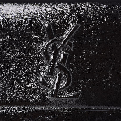 Saint Laurent Textured Patent Monogram Large Belle De Jour Clutch Black 7 of 9