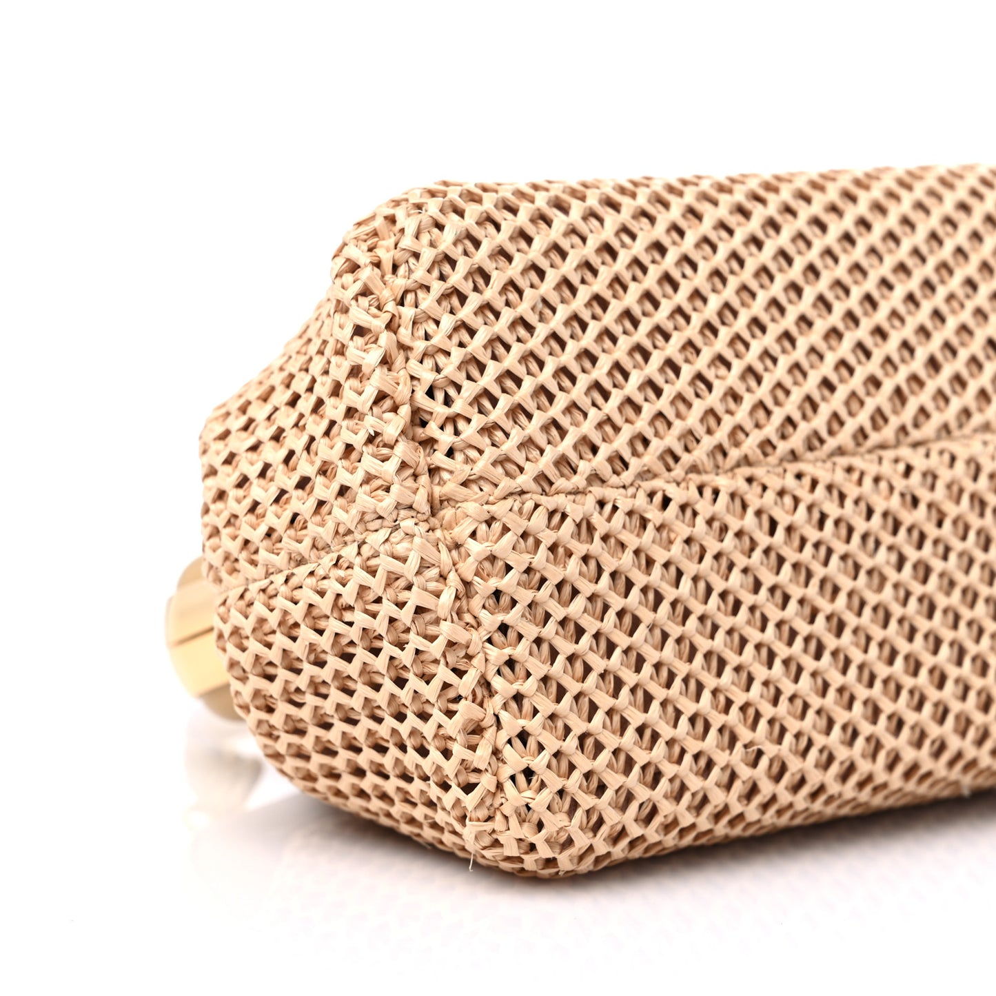 Raffia Nappa Macrame Small Fendi First Natural Sahara