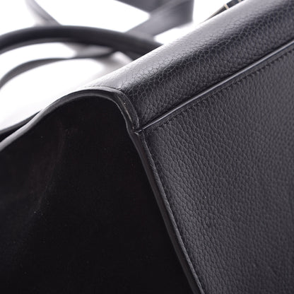 Celine Drummed Calfskin Suede Small Trapeze Black 11 of 16