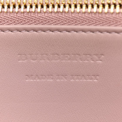 Burberry Grainy Calfskin House Check Elmore Zip Around Wallet Mauve Pink 7 of 11