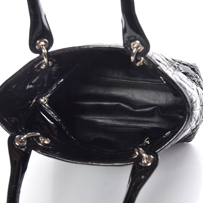 Christian Dior Patent Cannage Dior Tote Black 5 of 9