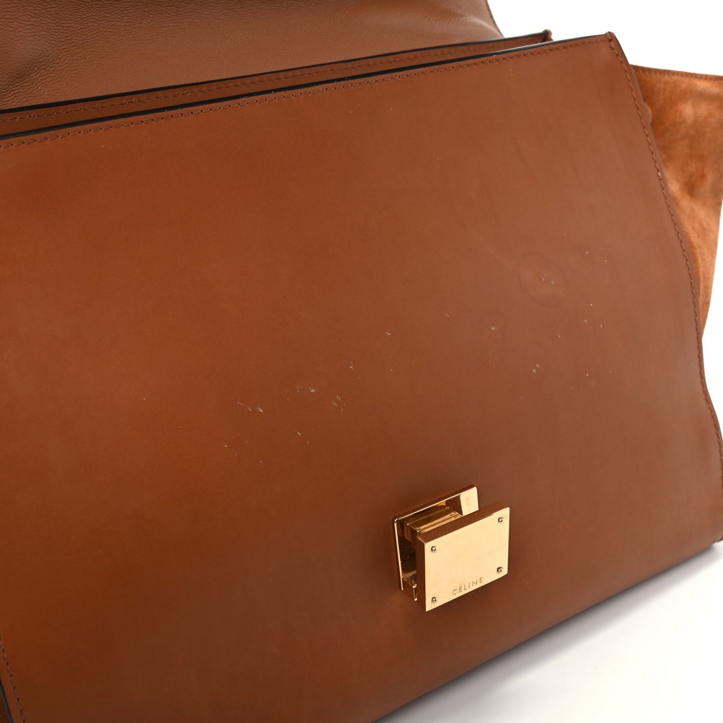 Natural Calfskin Small Trapeze Tan