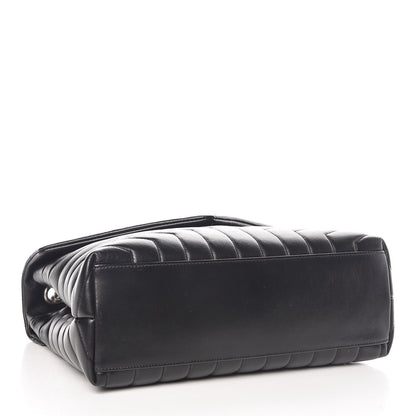Saint Laurent Calfskin Y Quilted Monogram Medium Loulou Chain Satchel Black 4 of 11