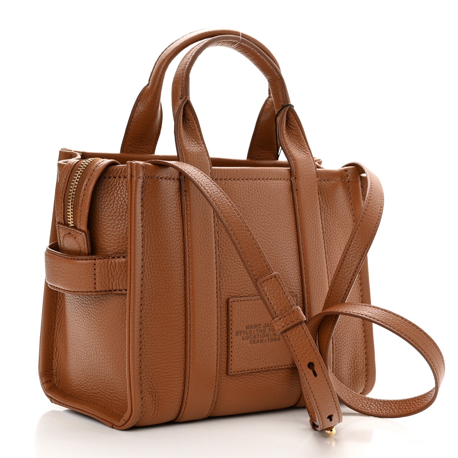 Marc Jacobs Grained Calfskin Small The Tote Bag Argan Oil 3 of 11