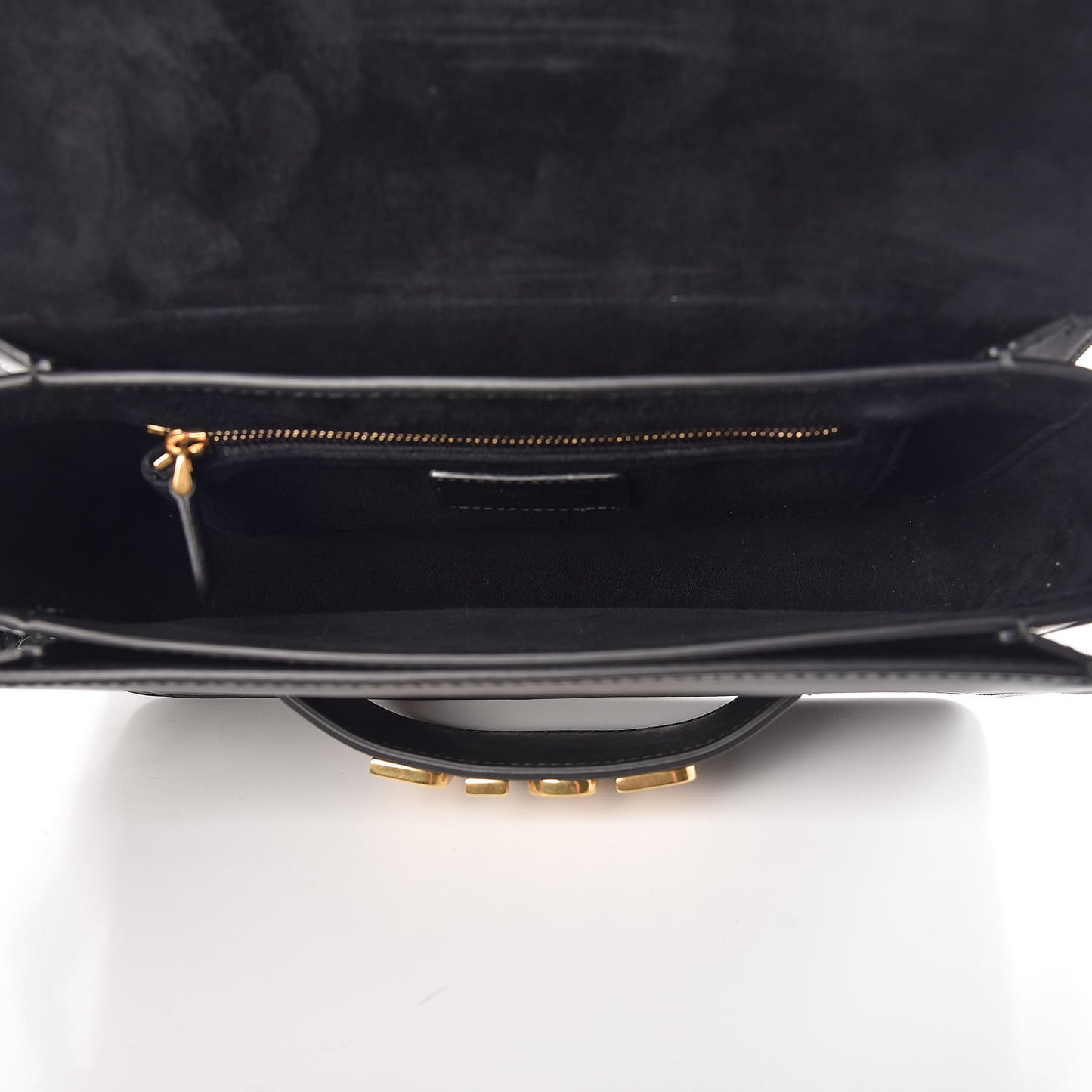 Calfskin Studded Floral Dio(r)evolution Flap Bag Black