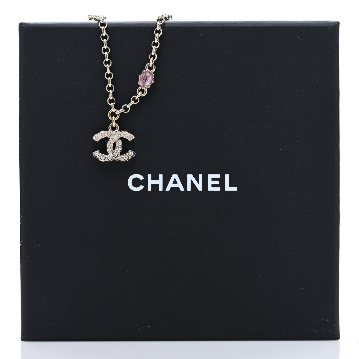 Chanel Crystal Pearl CC Charm Bracelet Light Gold Pink 5 of 5