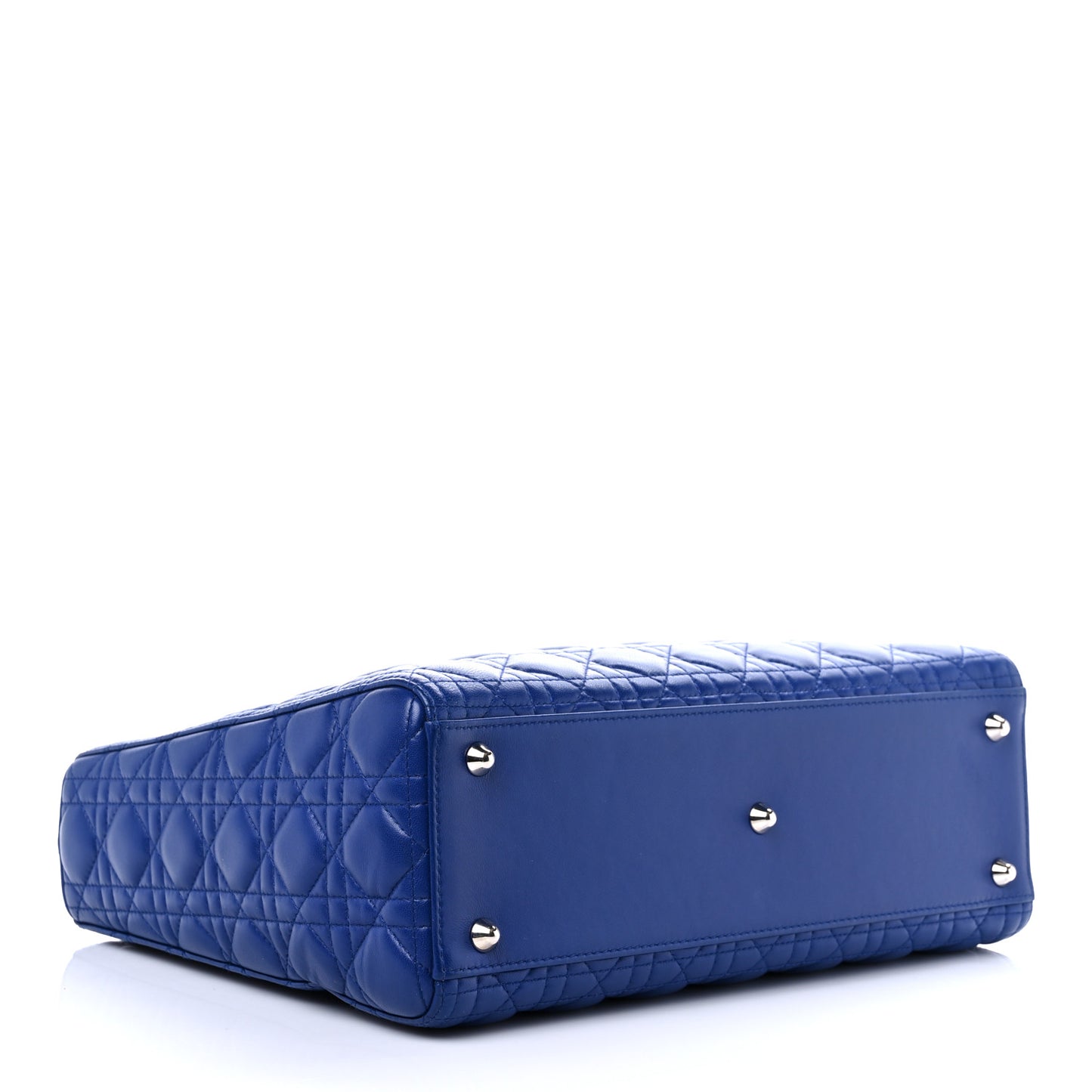 Lambskin Cannage Large Lady Dior Blue