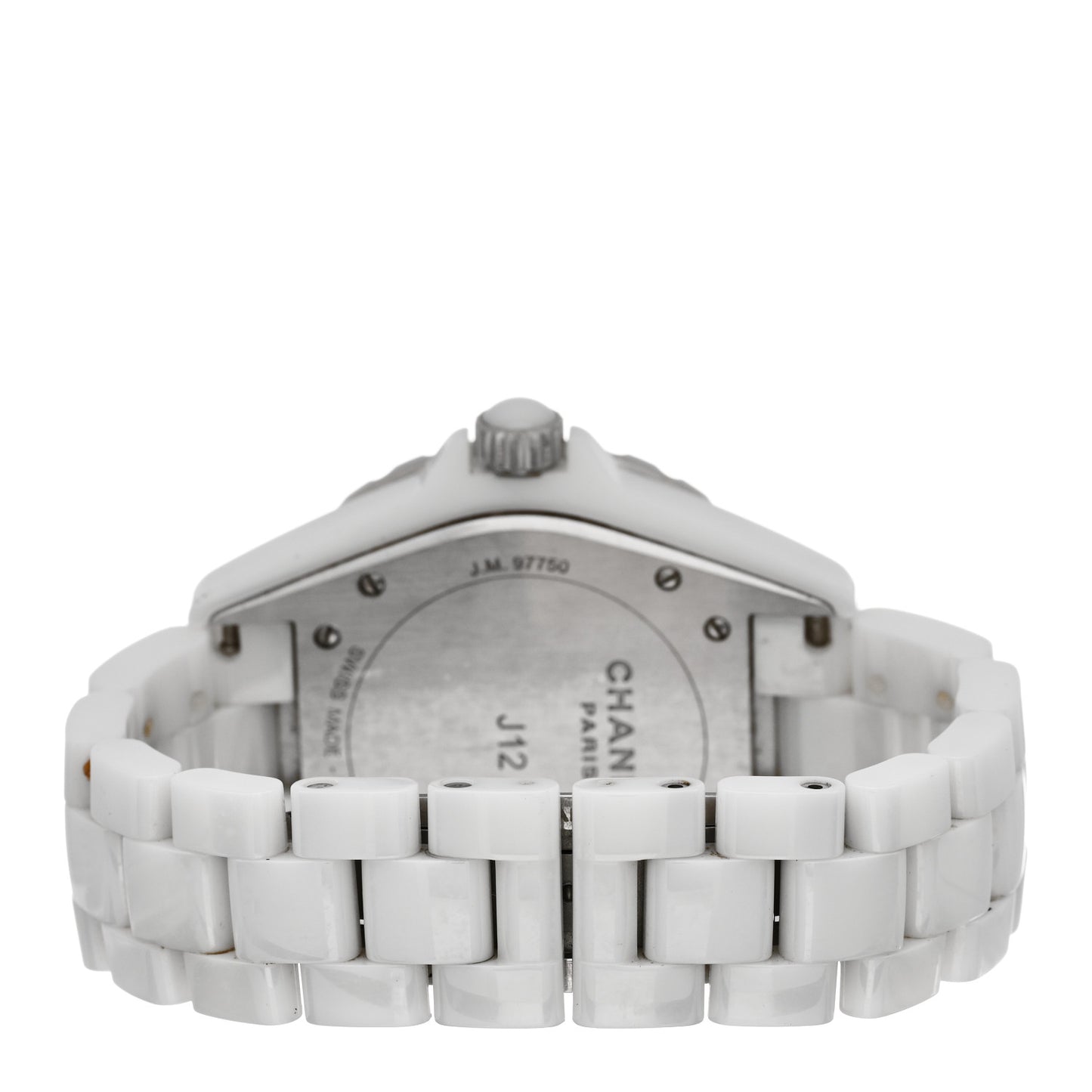 Stainless Steel Ceramic Diamond Pink Sapphire 42mm J12 Automatic Watch White