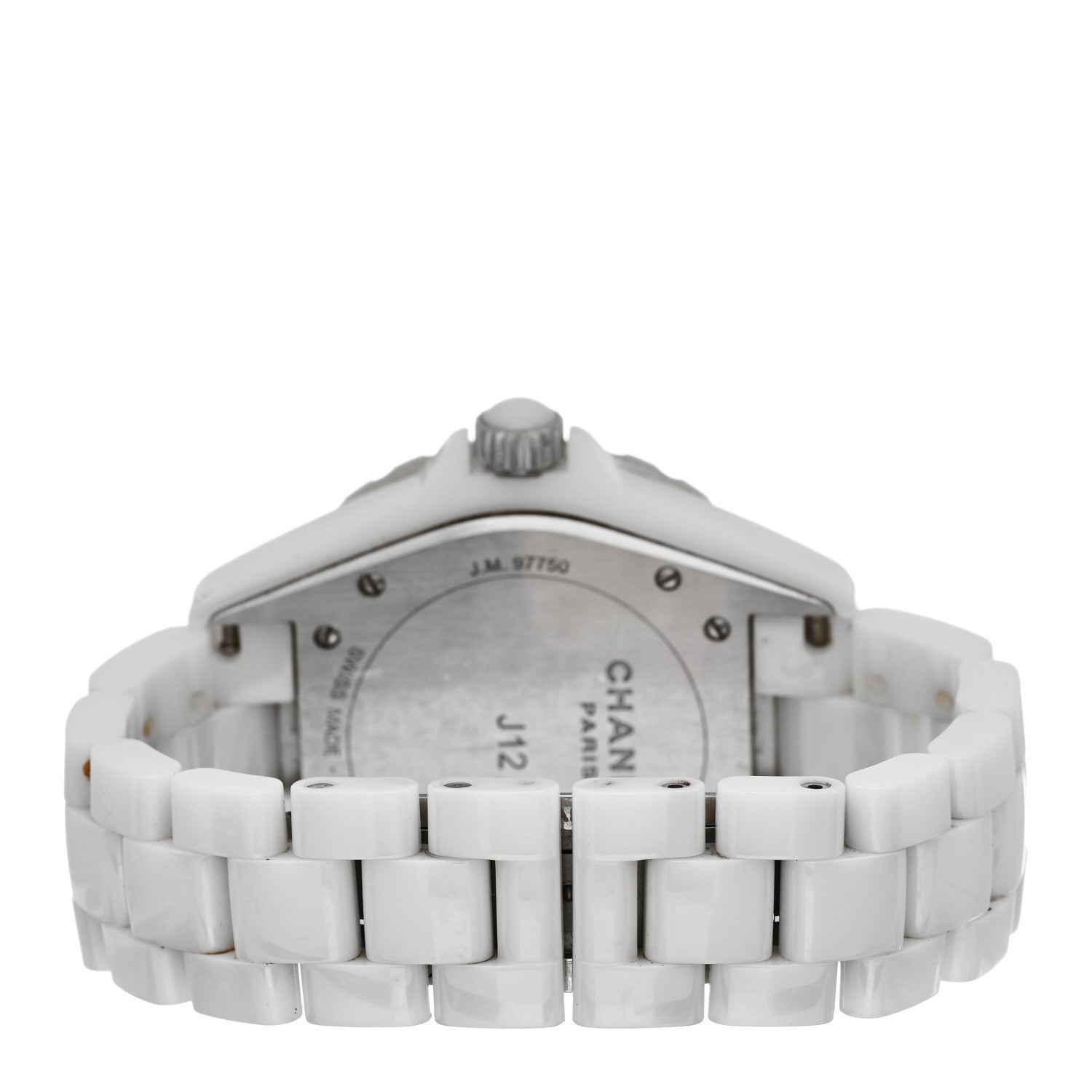 Chanel Stainless Steel Ceramic Diamond Pink Sapphire 42mm J12 Automatic Watch White 3 of 5