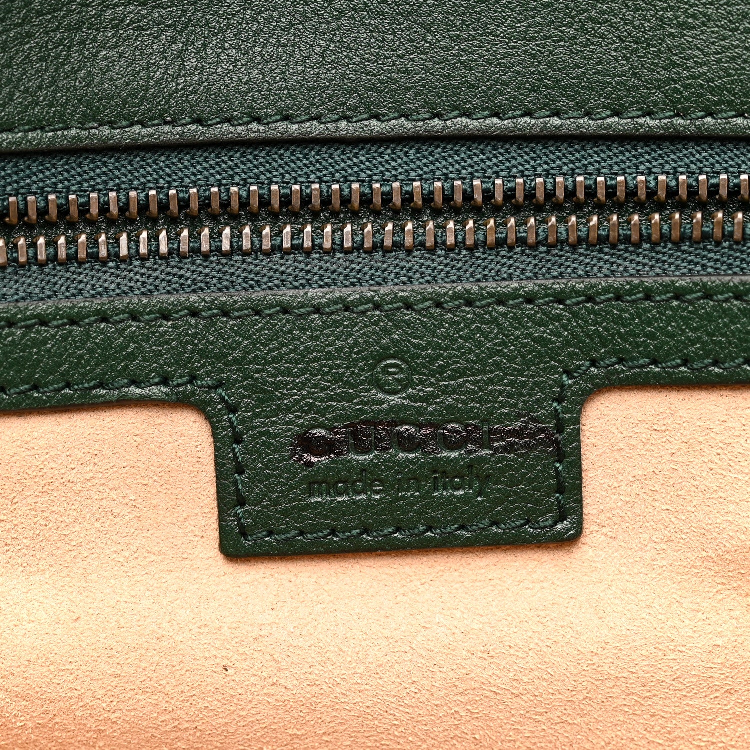 Gucci Softy Wonka Textured Dollar Calfskin Medium Diana Round Tote Bag Vintage Green Powder Pink 5 of 9