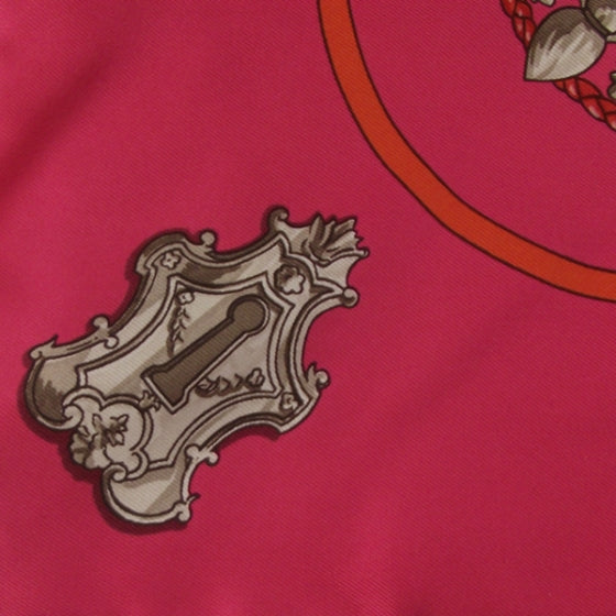Hermes Silk Scarf Keys Les Cles Fuchsia 35 7 of 7
