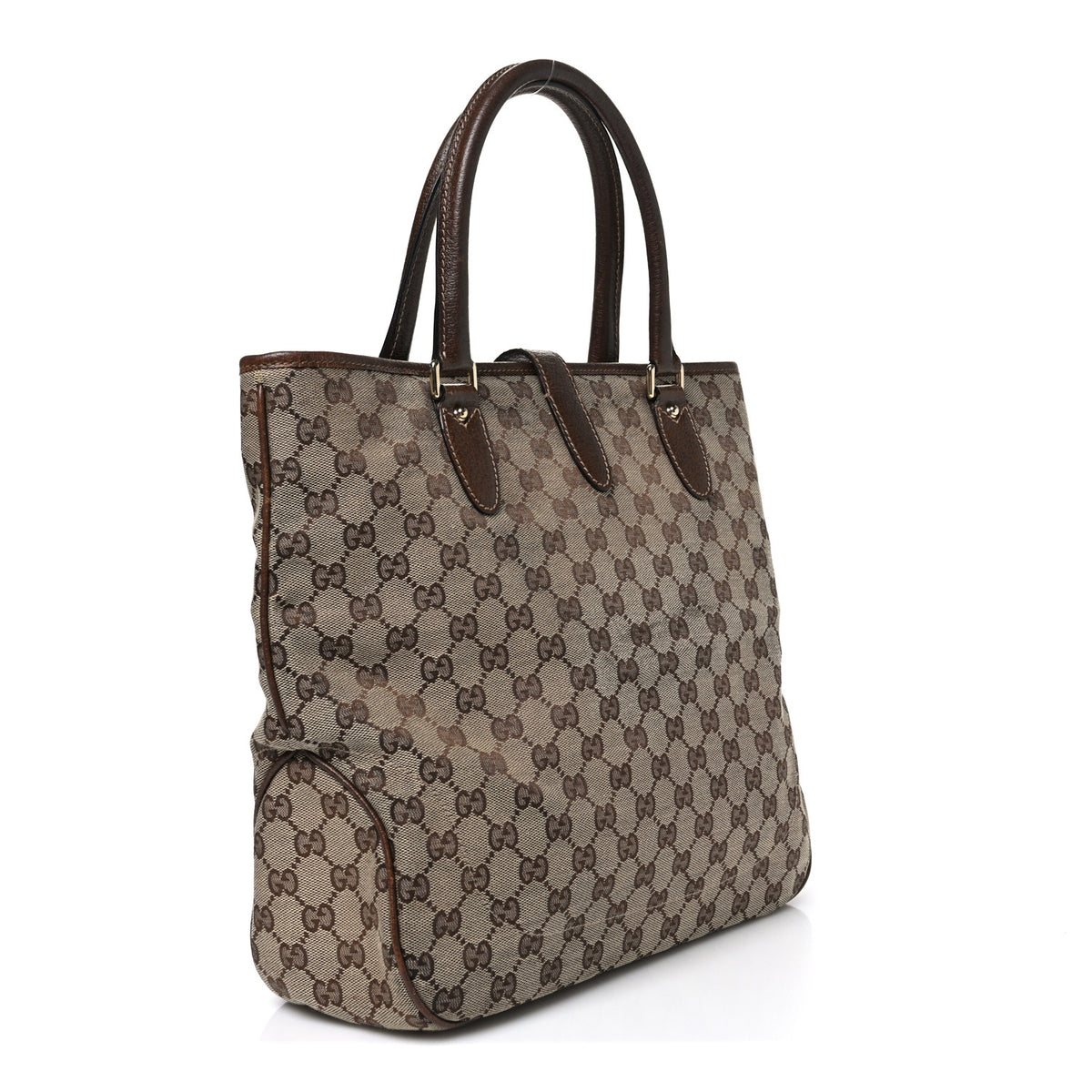 Gucci Monogram Piston Lock Tote Brown 3 of 10