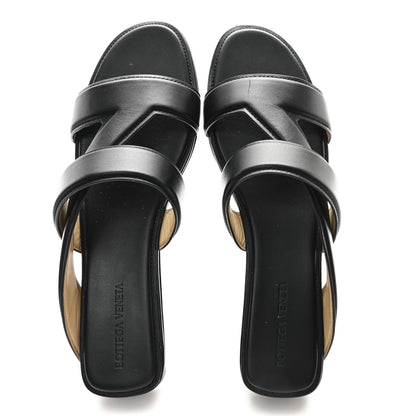 Bottega Veneta Calfskin The Band Flat Sandals 40.5 Black 2 of 10