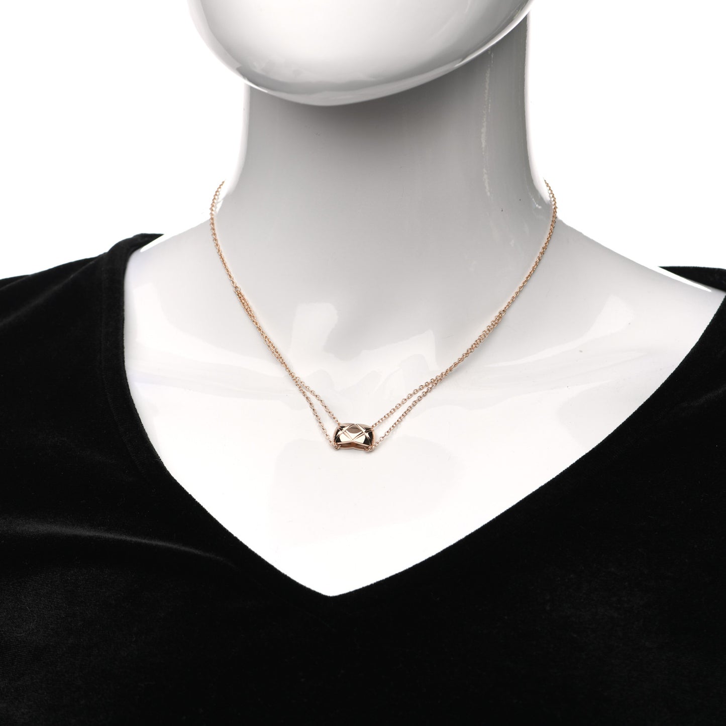 18K Beige Gold Coco Crush Pendant Necklace